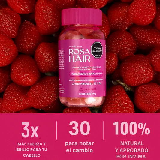 Rosa Hair: Vitaminas para fortalecer tu cabello, piel y uñas