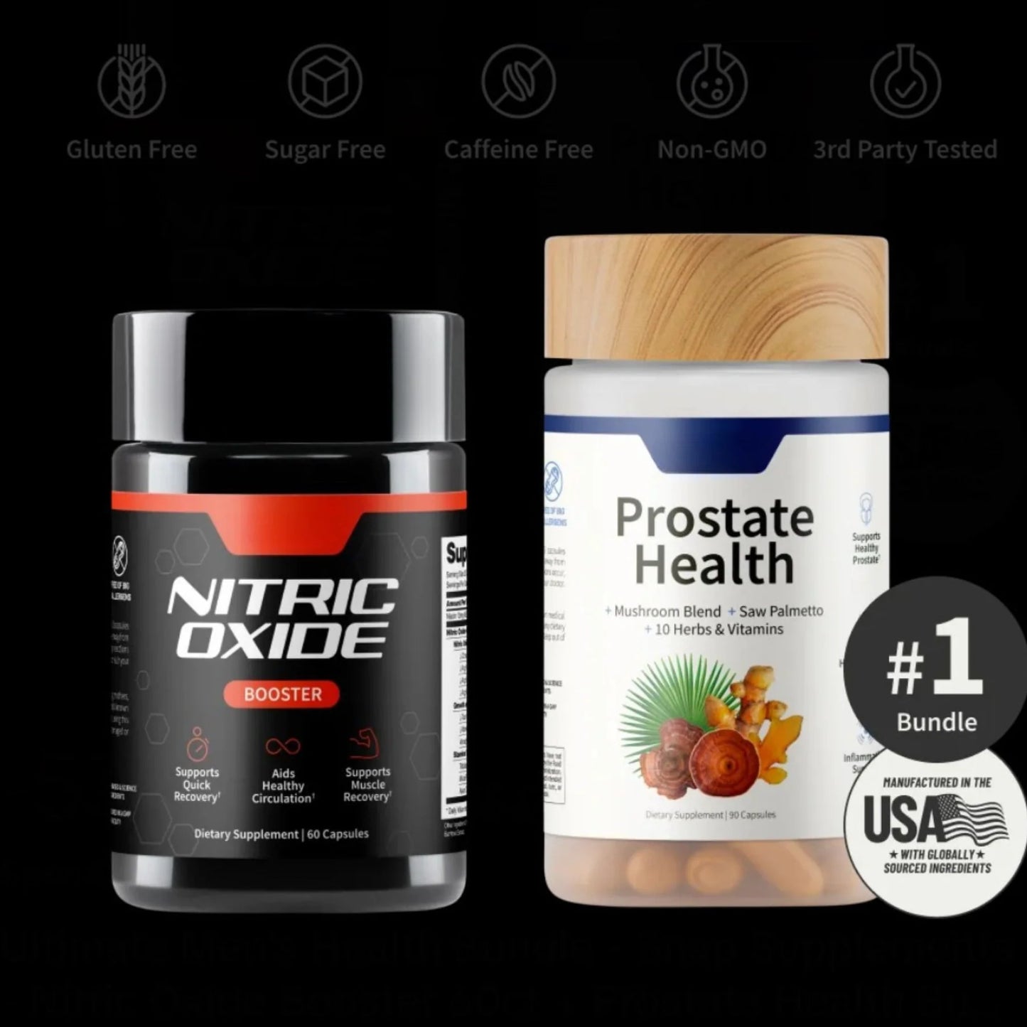 Prostate Health™ + Nitric Oxide™ l Combo Vitalidad Masculina
