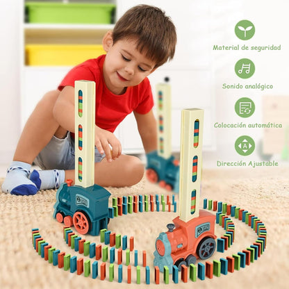 DomiTrain™ l Tren Dominó Montessori – 60 Piezas