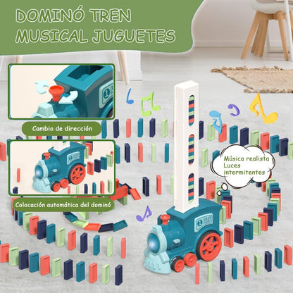 DomiTrain™ l Tren Dominó Montessori – 60 Piezas