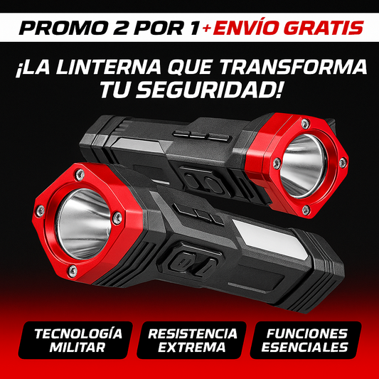 UltraLight® l Linterna Martillo Tactica Resistente, potente e imparable.