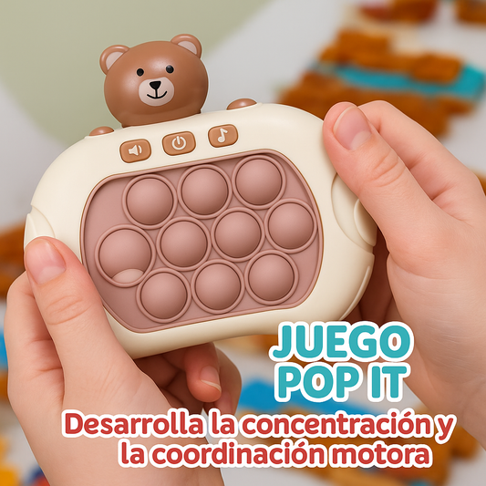 Teddy Pop It® – Juguete Electrico Sensorial Interactivo Con Luces Y Sonido