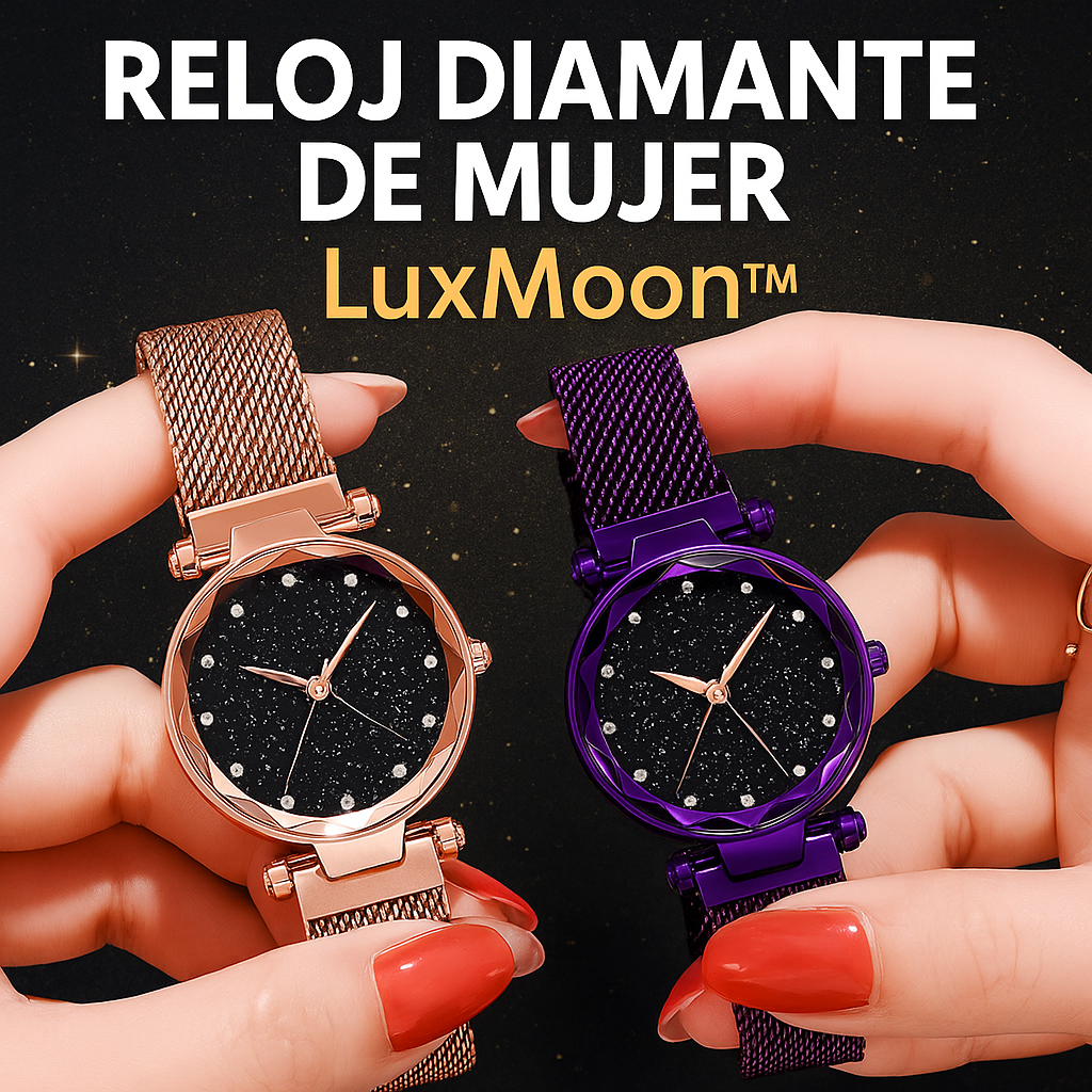 LuxMoon l Reloj Elegante con Diseño Diamante
