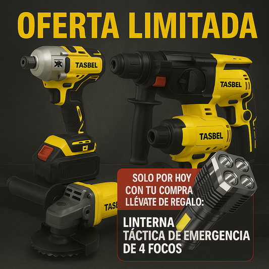 Kit Inalámbrico 4 en 1  + Baterias + LINTERNA TACTICA DE REGALO