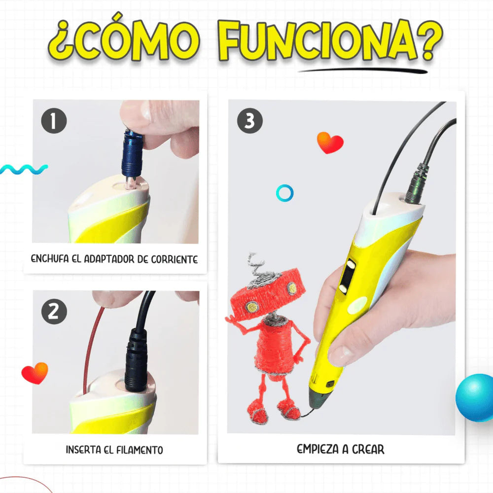 Lapiz Impresora 3D Art™ + Recambios de REGALO!