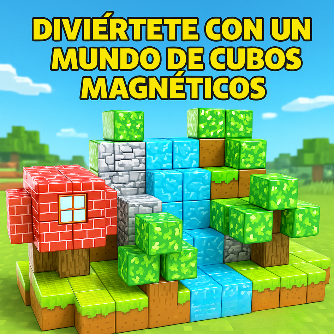 Cubos de MINECRAFT magnéticos para construir