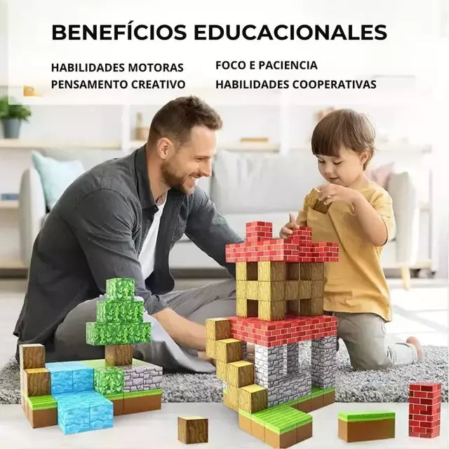Cubos de MINECRAFT magnéticos para construir
