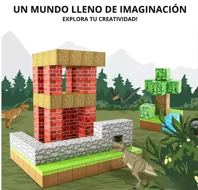 Cubos de MINECRAFT magnéticos para construir