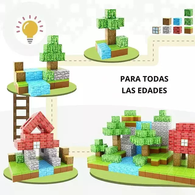 Cubos de MINECRAFT magnéticos para construir
